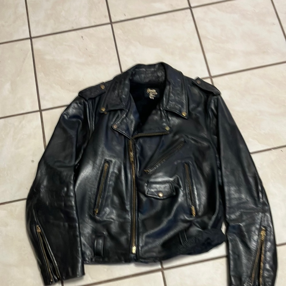 Vintage 1960s motorcycle jacket quality top premium leather made in the USA